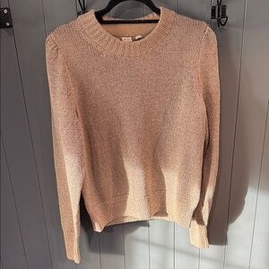 Elegant Tan  with silver holiday Women's Sweater